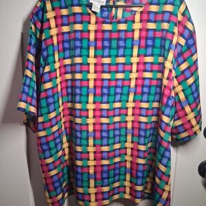 Vintage Colorful Woven Design Blouse